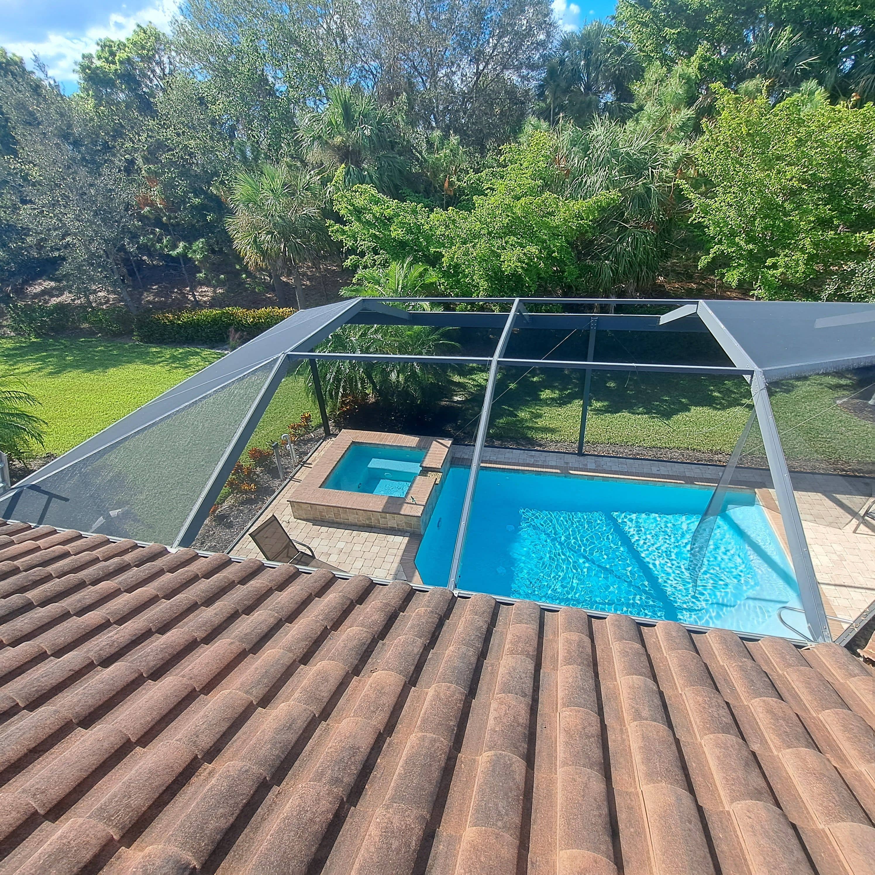 pool cage restoration, new patio install service, pool screen replacement, patio screen, pool screen service, patio mesh, pool cage, super screen,